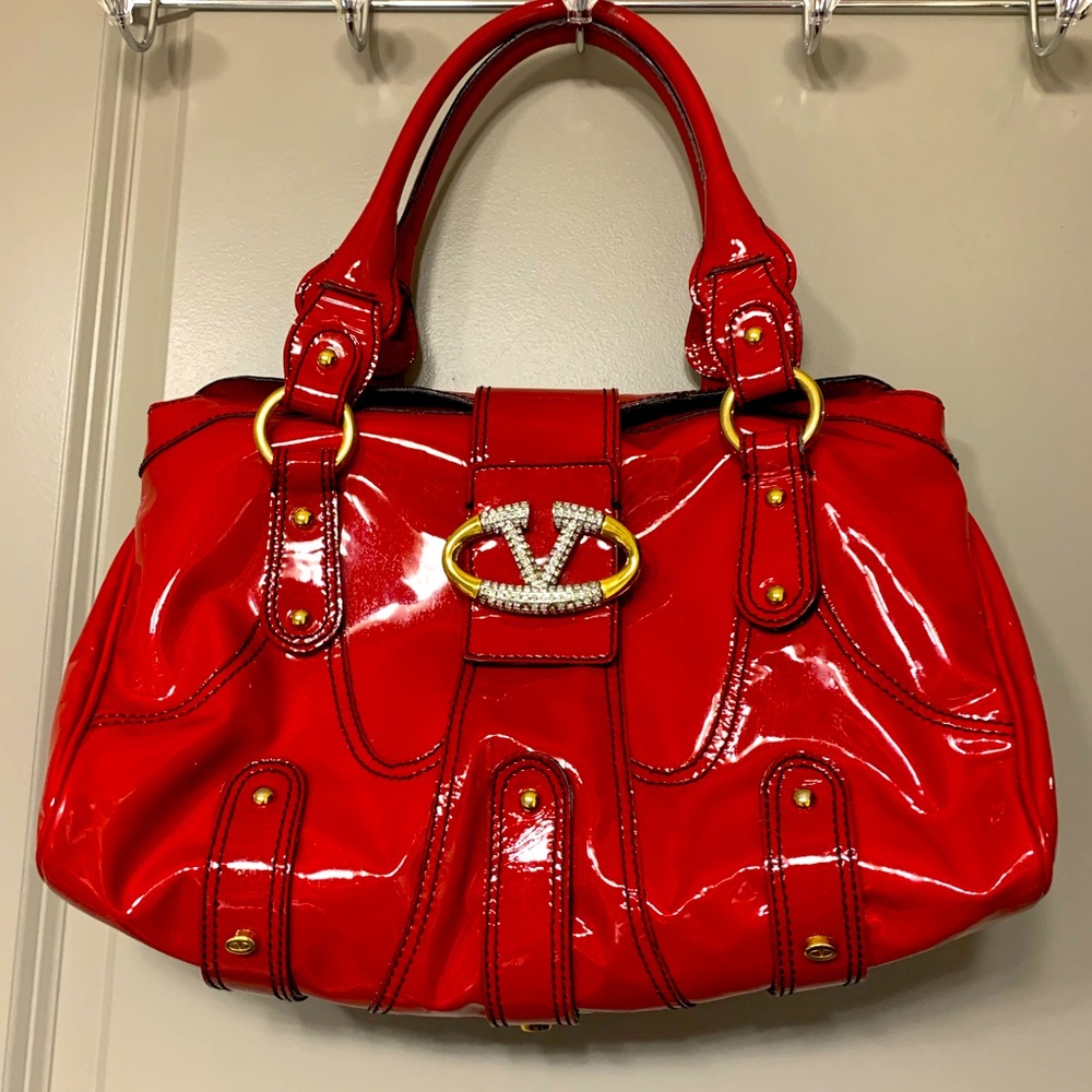 Valentino Red Patent Leather Bag ASO Gossip Girl Blair Waldorf